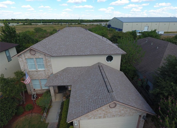 Finished roof on a home in Central Texas
